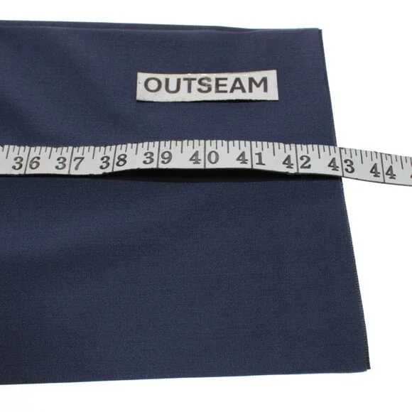 Meyer NWT Dress Pants Size 29 (Stocky US 44) Bonn In Solid Blue Polyester Blend